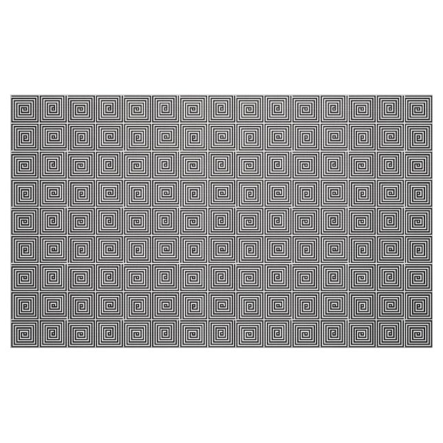 Svart och vit kvadratisk, sömlös geometrisk mönste tyg (Fat Quarter)