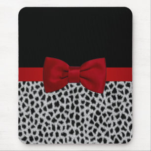 Svart och vit leoparhud av elegant musmatta