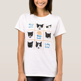 Svart och vit lobby-besättning t-shirt