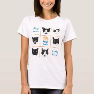 Svart och vit lobby-besättning t-shirt
