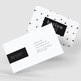 Svart och vit lugg visitkort