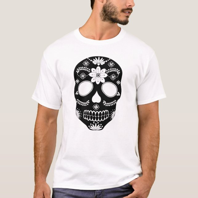 Svart och vit Manar T-Shirt (Framsida)