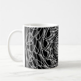 Svart och vit mandala-design kaffemugg