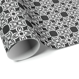 Svart och vit Mandala linjemönster 6 Presentpapper