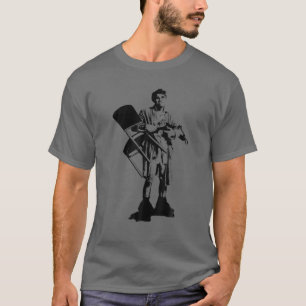 Svart och vit mannen som innehar ordförandeskapet t shirt