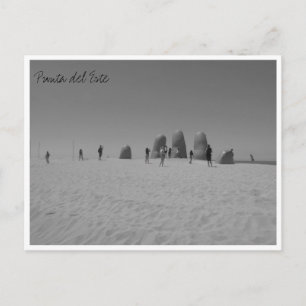 svart och vit mano vykort