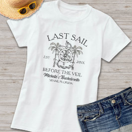 Svart Och Vit Marin Linje Konst Henparty T Shirt