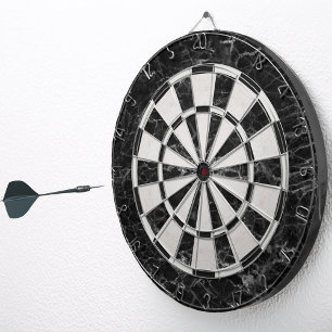 Svart och vit marmor Elegant klassiker Darttavla