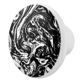 Svart och vit marmor, keramisk Stil Drag Knopp