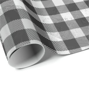 Svart och vit med schackbräde presentpapper