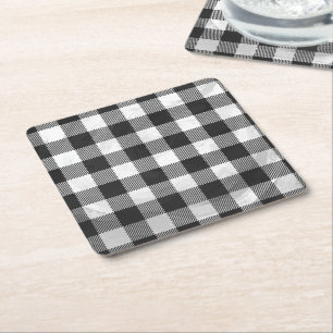 Svart och vit med schackbräde underlägg papper kvadrat