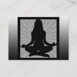 Svart och vit meditation yoga visitkort