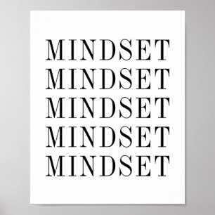 Svart och vit minattypografi poster