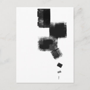 Svart och vit minimal Abstrakt Art Vykort