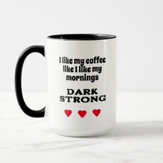 Svart och vit, minimal lustig elegant-typografi mugg