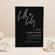 Svart och vit, minimalistisk babyvisning