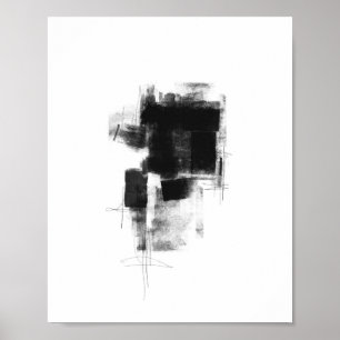Svart och vit minimiAbstrakt Art. 111 Poster