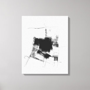 Svart och vit minimiAbstrakt Art. 112 Canvastryck
