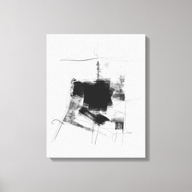 Svart och vit minimiAbstrakt Art. 112 Canvastryck (Framsida)