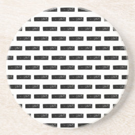 Svart och vit "Minus"-symbol Lino-klipp Underlägg