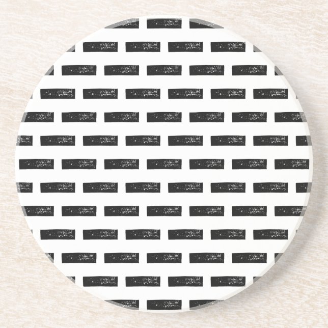 Svart och vit "Minus"-symbol Lino-klipp Underlägg (Framsidan)