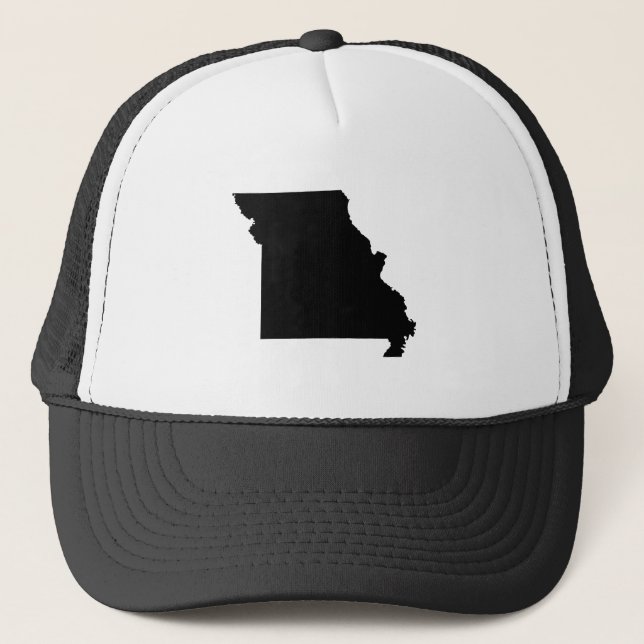 Svart och vit Missouri Truckerkeps (Framsida)