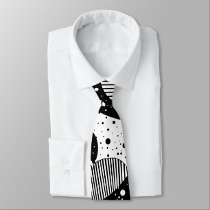 Svart och vit modern Abstrakt Geometric Art Slips