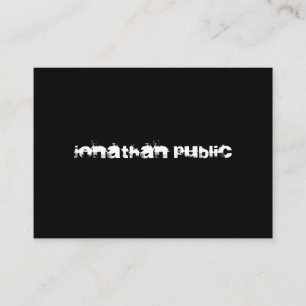 Svart och vit modern B&W-Elegant med tryckt text Visitkort