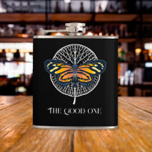 Svart och vit modern enkel fjäril