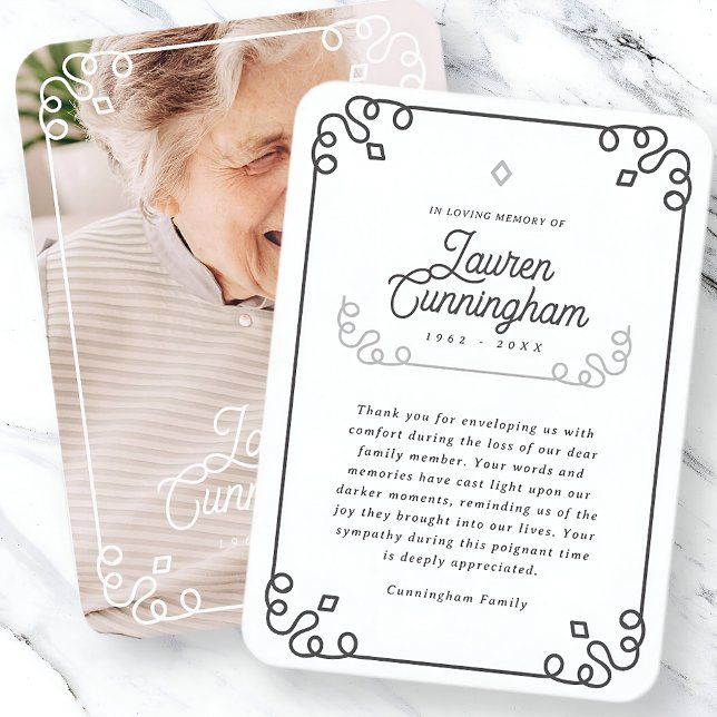 Svart och vit modern enkel Tack Visitkort (Skapare uppladdad)