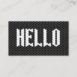 Svart och vit modern hej visitkort
