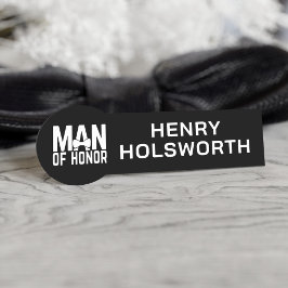 Svart och Vit Modern Man Honor Namn bricka Namnbricka