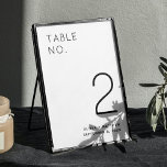 Svart och vit, modern minimalistisk bröllop bordsnummer<br><div class="desc">Svartvit,  enkelt modernt minimalistiskt bordsnummer i bröllop. Kontakta mig om du behöver fler artiklar.</div>