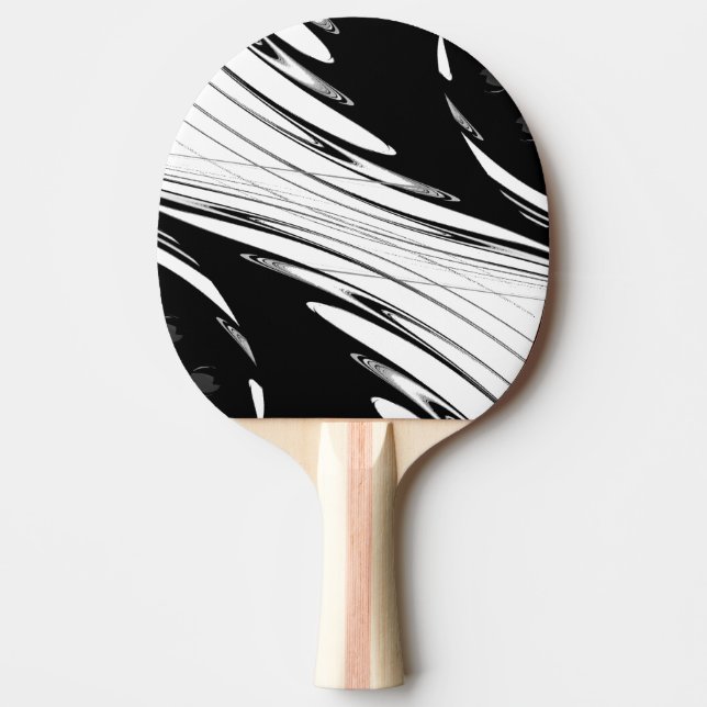 Svart och vit modern pingisracket (Framsidan)