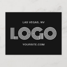 Svart och vit modern rektangulär logotyp