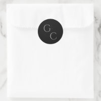 Svart och vit monogram formell vintage bröllop