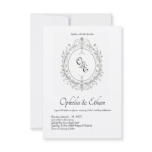 Svart och vit monogram Victorian vapensköld