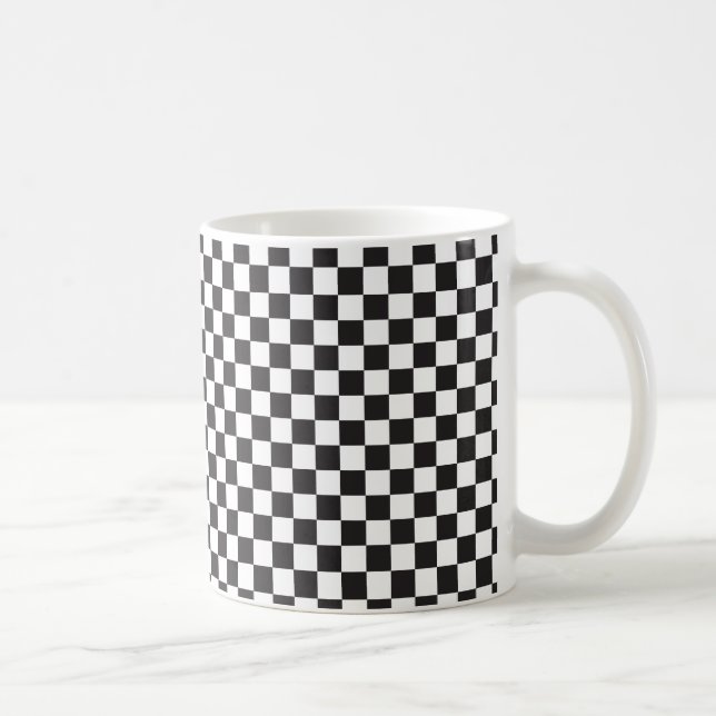 Svart och vit Mönster Kaffemugg (Höger)