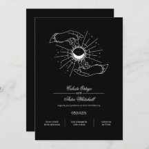 Svart och vit, mystisk Händer, kelestial handfixni