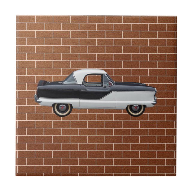 Svart och vit Nash Metropolitan Kakelplatta (Framsidan)