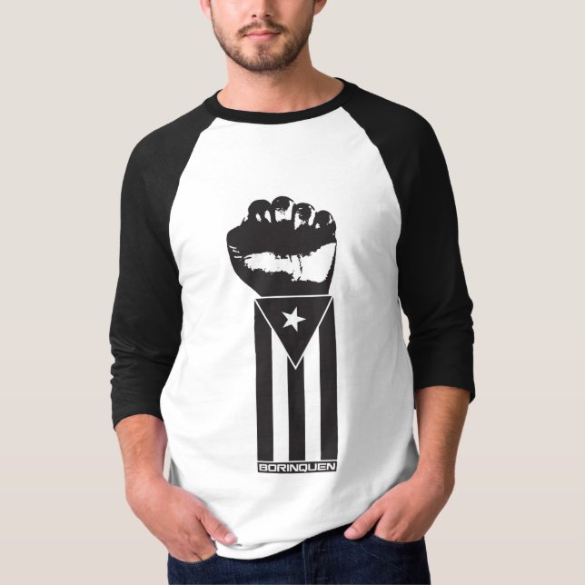 Svart och vit näst av Borinquen T Shirt (Framsida)