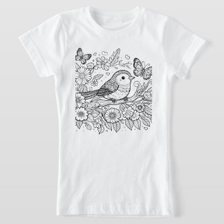 Svart och vit natur T-shirt