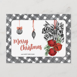 Svart och Vit Noël Enkel Vykort