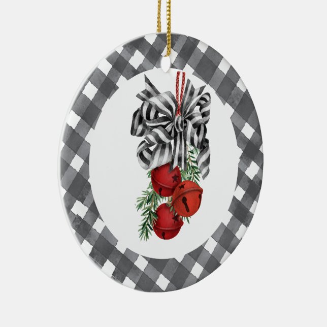 Svart och vit Noël  Julgransprydnad Keramik (Höger)