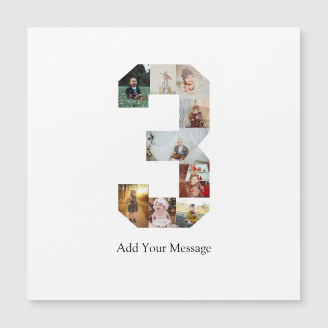 Svart och Vit Nummer 3 Foto Collage (Framsida)