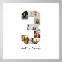 Svart och Vit Nummer 3 Foto Collage