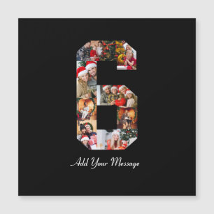 Svart och vit nummer 6 fotokollage