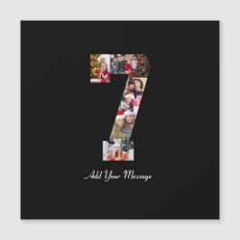 Svart och vit nummer 7 fotokollage