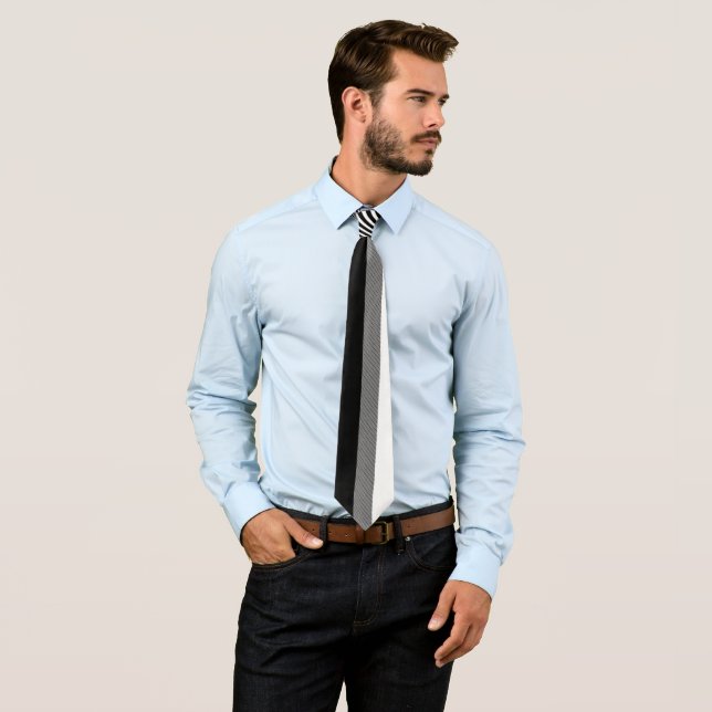 Svart och vit optisk konstdesign, krysTie Slips (In Situ)