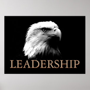 Svart och vit örfil - inspirerande ledarskap poster